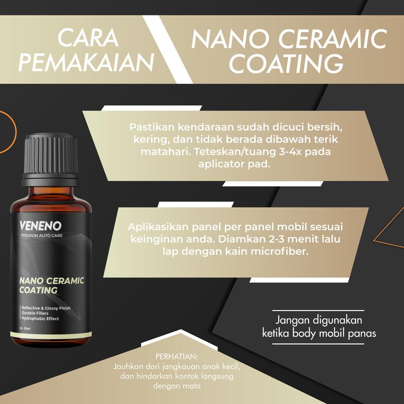 Veneno Nano Ceramic Coating Efek Daun Talas Dan Ultra Pain