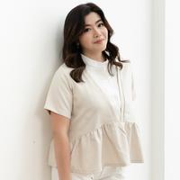Gambar Eclaire - Vanessa Top  Normal Grande Bigsize Xtrasize | Atasan Twill Wanita Casual Korea S-L-XL-XXL Jumbo - Black, Normal dari Eclaireshop_NEW Kota Tangerang 5 Tokopedia