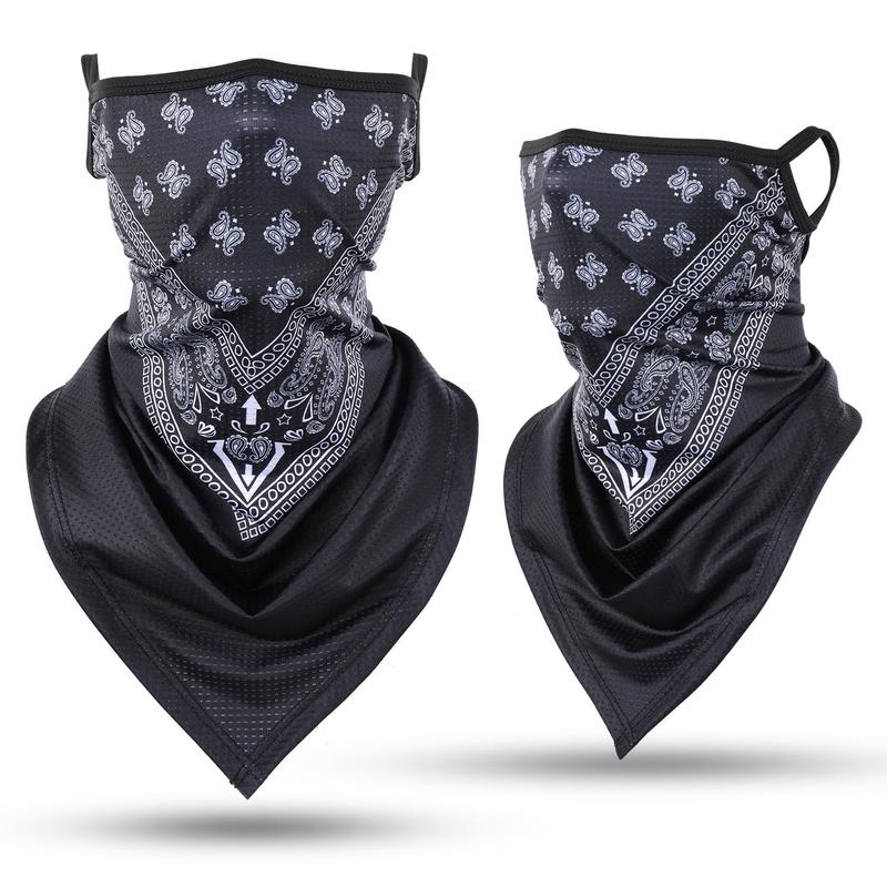 Skull Pattern Face Mask, 1 Count Breathable Neck Gaiter, Boho Style Sports Face Cover for Cycling Motorcycle Fishing Hiking 5