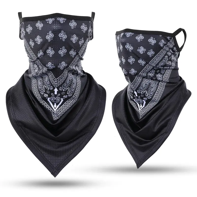 Skull Pattern Face Mask, 1 Count Breathable Neck Gaiter, Boho Style Sports Face Cover for Cycling Motorcycle Fishing Hiking 5