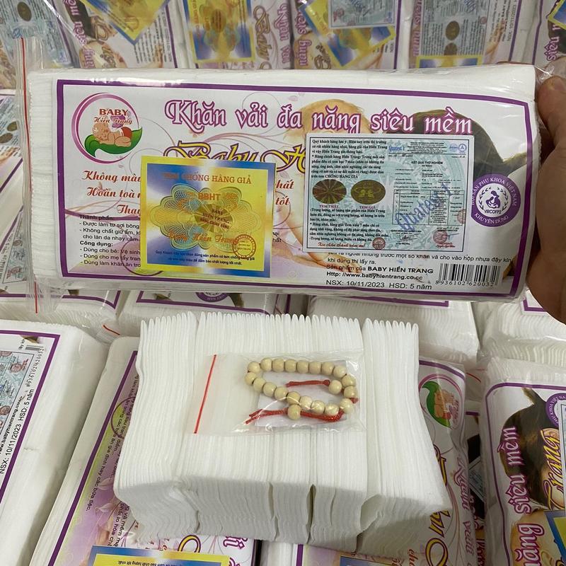 [ Tặng Vòng Dâu Tằm ] Combo 10 Gói Khăn Vải Khô Đa Năng Hiền Trang 170g 200g Dùng Cho Cả Mẹ Và Bé Cho Bé