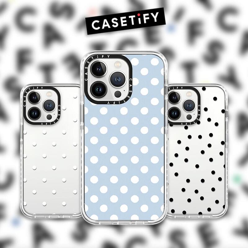 เคส TPU โทรศัพท์ Soft Shell, CASETIFY, ดีไซน์ลายจุดเวิลด์, สำหรับ iPhone 16, 15, 14, 13, 12 Mini, 11