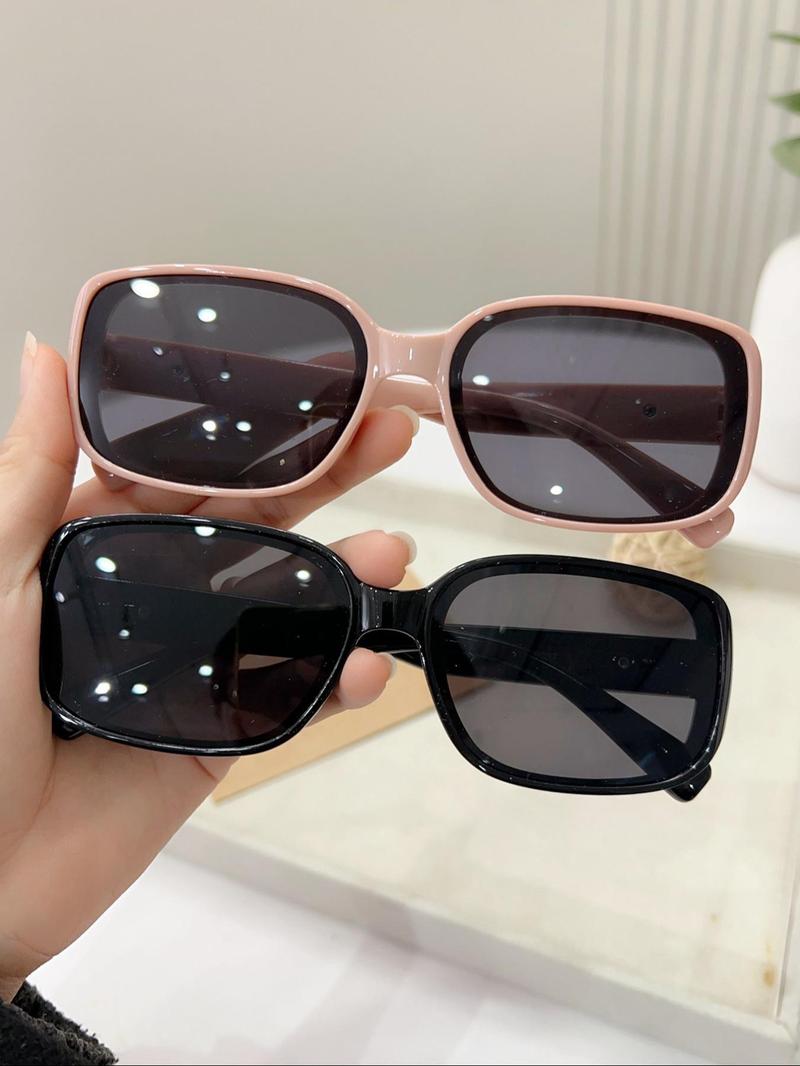 Product Introduction of Unisex Simple Style Tinted Lens Sunglasses, Trendy Casual Sunglasses for Everyday Use, Fashion Accessories for Outdoor Activities 0