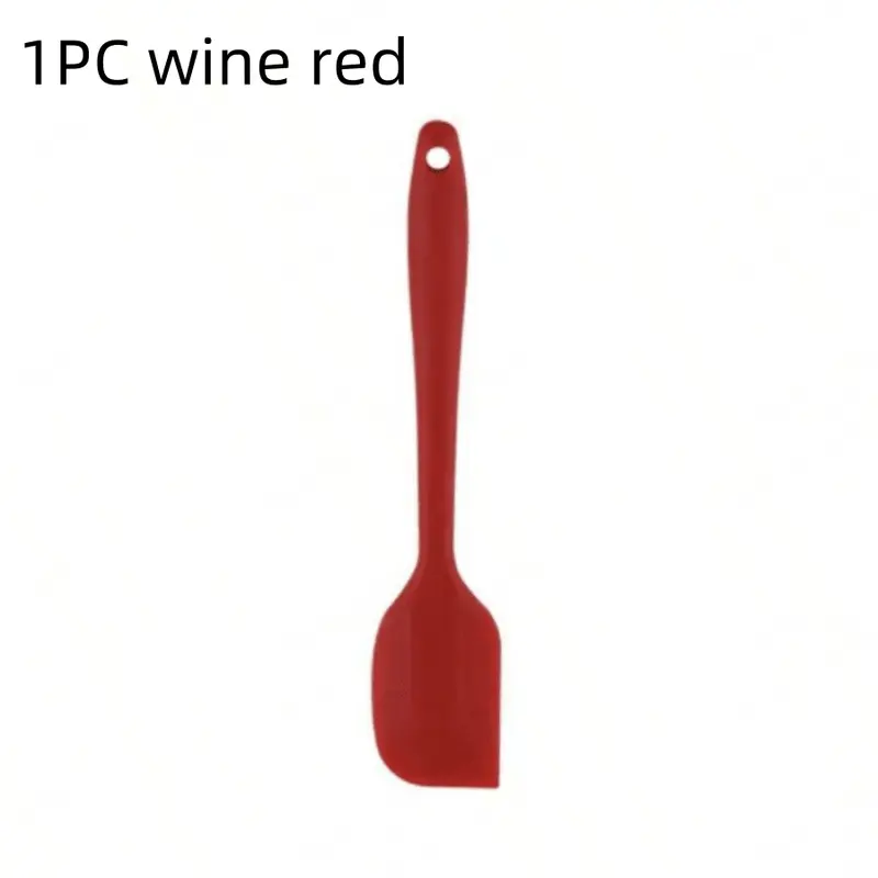 #KUP 4pcs/1pc Silicone Spatula For Cream, Jam And Butter, Easy To Clean, Suitable For Home, Restaurant, Dessert Shop, Baking Kitchen Tool Set 6