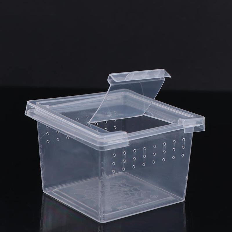 Product Introduction of PET HOTLE 1PC Practical Transparent Reptile Accessories Plastic Household Lizard Living Box Hatching Tank Insect Feeding Box Reptile Habitat 10