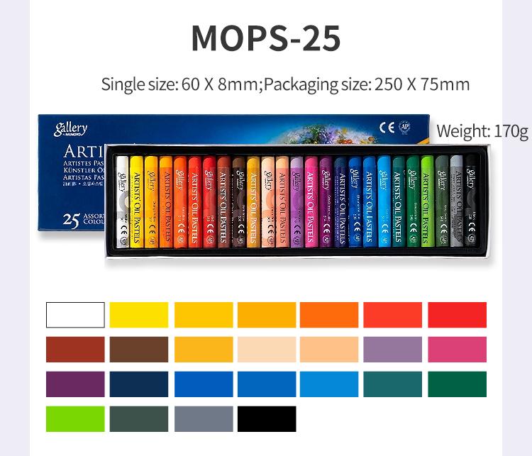 Product Introduction of MUNGYO Artist Soft Oil Pastel Set 12/25 Color Professional Painting Drawing Graffiti Art Crayons Washable Non Toxic Art Supply 16