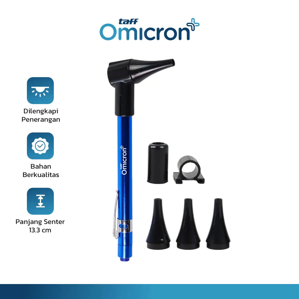 TaffOmicron Alat Pemeriksa Telinga Otoskop Ear Scope with LED Light - KT-GF08HA Removal Kuping Korek Kotoran Perawatan