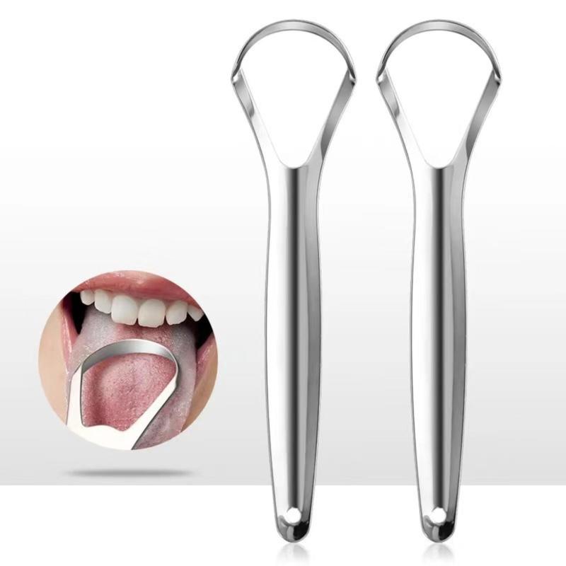 Dụng Cụ Cạo Lưỡi Chăm Sóc Cá Nhân, Hơi Thở Tươi Mới, Dành Cho Người Lớn, Làm Bằng Thép Không Gỉ, Dụng Cụ Làm Sạch Lưỡi, Loại Bỏ Hơi Thở Có Mùi, Dụng Cụ Cạo Răng Trong Suốt, Dụng Cụ Làm Sạch Răng Miệng, Chăm Sóc Răng Miệng 0