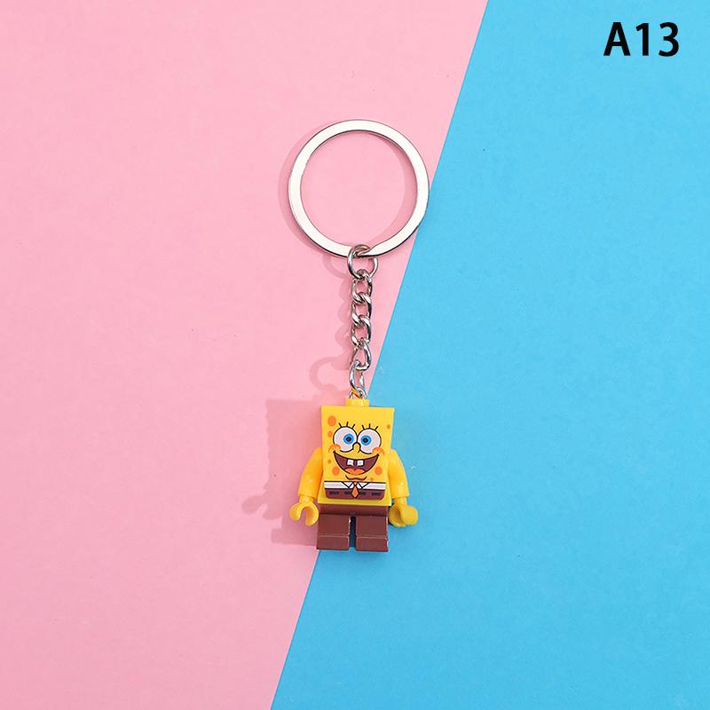 Product Introduction of Anime Building Blocks Model Keychain Little Doll Cartoon Cute Keyring Anime Peripherals Toys For Kids Boys Girls Gift 35