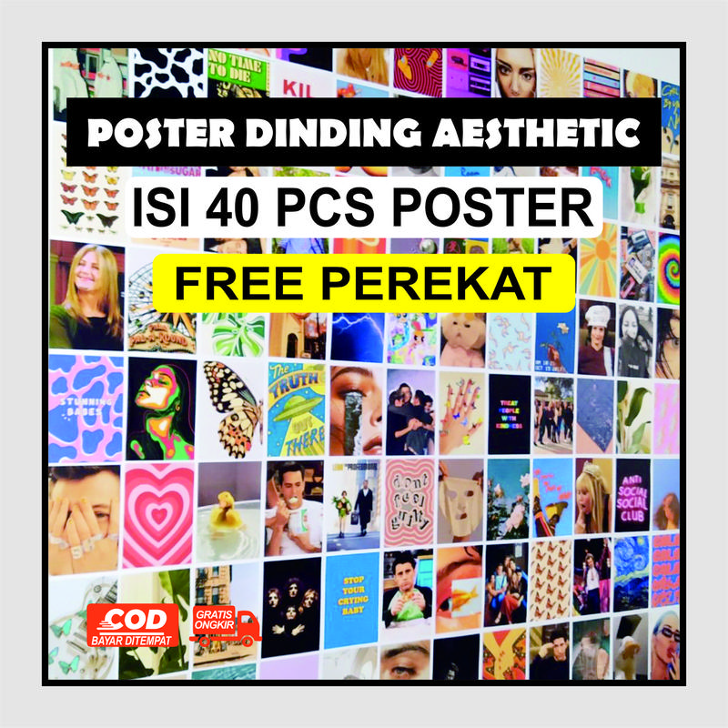 Poster Dinding Kamar Aesthetic 40 pcs Posters & Prints 0