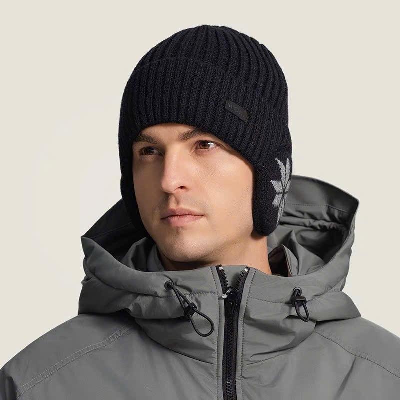 [NAM] Mũ len dệt kim chùm đầu bịt tai cho nam ấm áp cho mùa đông Cao Su Voi Nón Ong