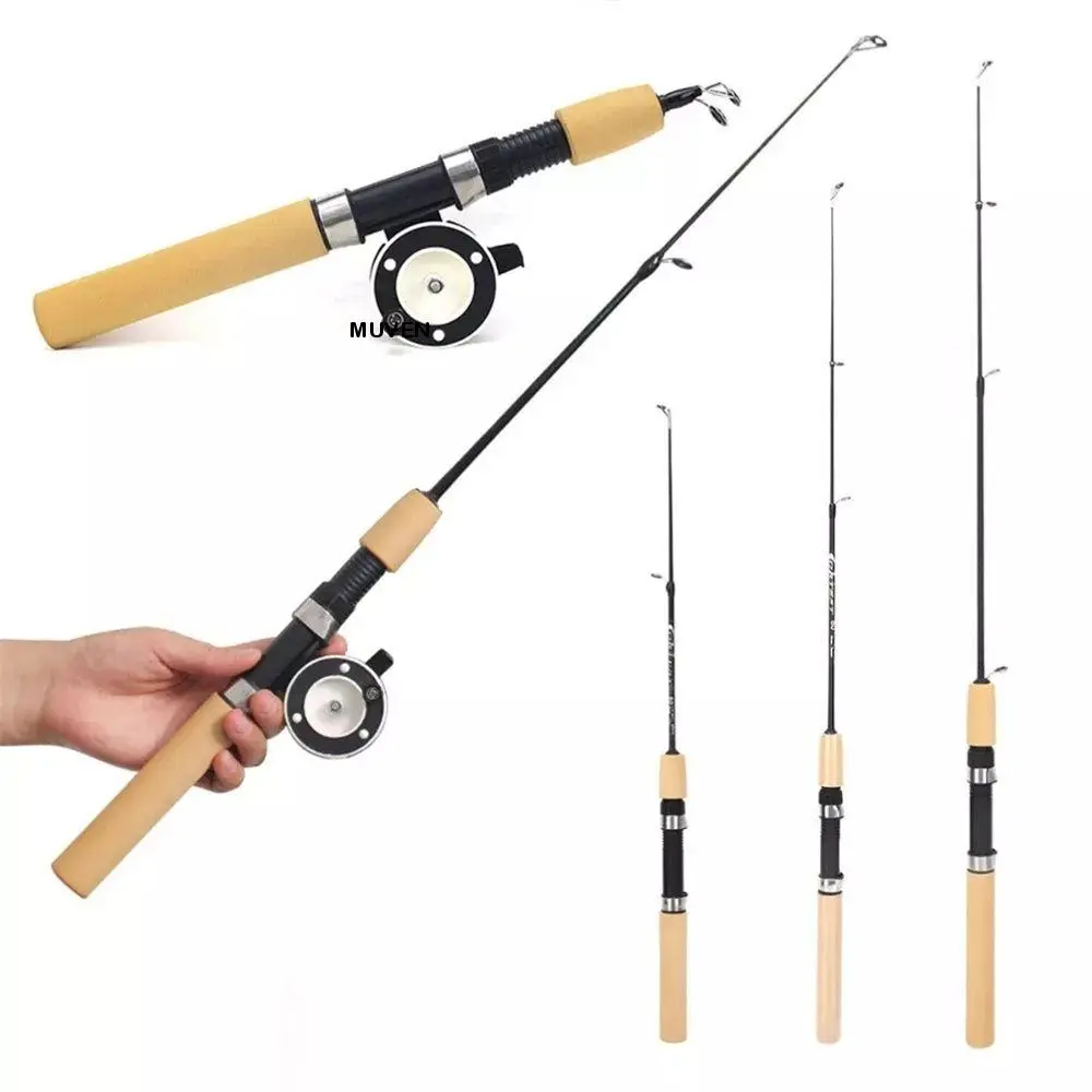Fishing Tackle 60cm/80cm/100cm Pesca Telescopic Anti Slip Casting Rod Mini Ice Rod Fishing Rods Shrimp Fishing Rods