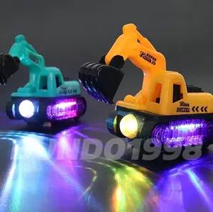 MAINAN EXCAVATOR ELECTRIK MOBIL KONSTRUKSI NYALA LAMPU MUSIK Cowok Cewek Beraneka warna Game Musikal Elektrik Baterai Plastik Control