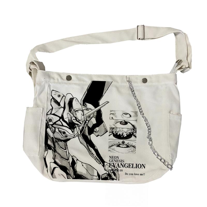 Túi Đeo Chéo Evangelion 01 học tiết Manga Canvas Bag Đeo Vai tuideo tú i