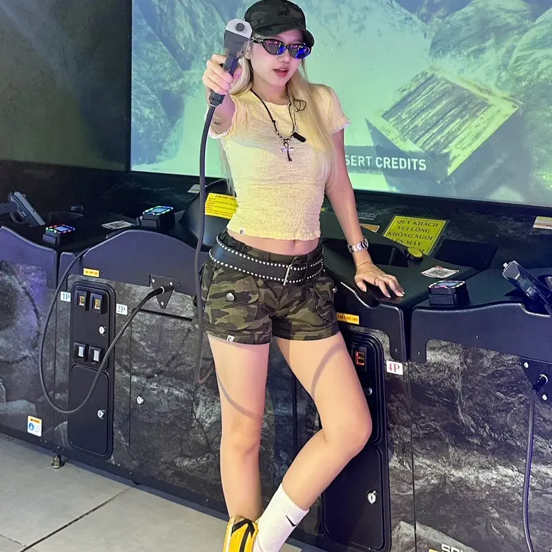 [YENG SYSTEM] Quần short camo cạp thấp y2k “ TEQUILA “ cho nữ Women 7