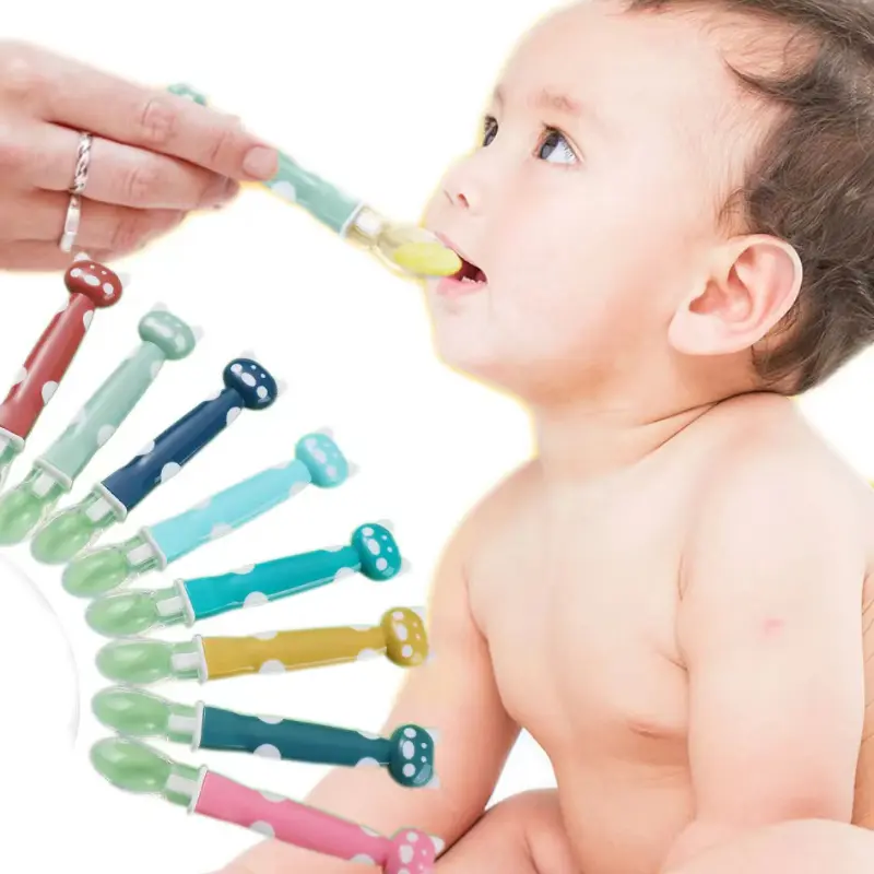 Baby Feeding Spoon Soft Silicone Spoons Training Spoon for Child kids Infants Feeding Feeder Flatware complementary food spoon