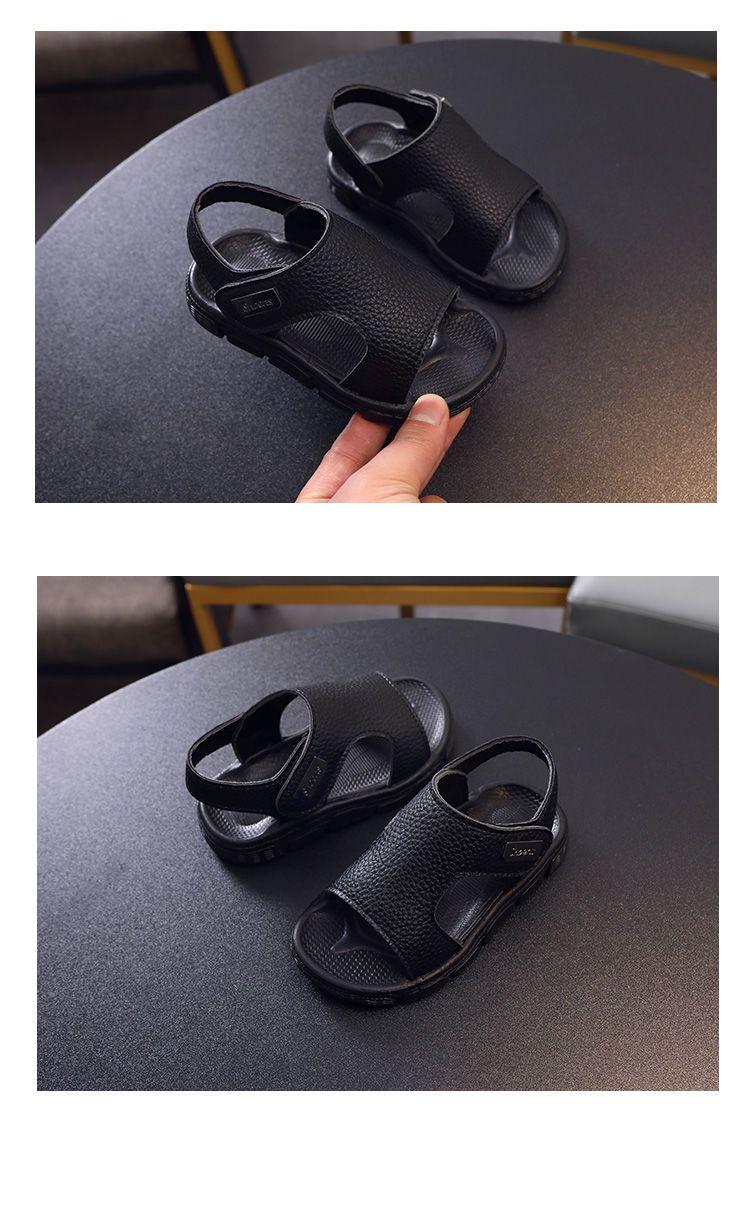 Product Introduction of 2025 Children's Sandals Boys Summer New Boys Children Anti-Kick Soft-Soled Baby Shoes Summer Beach Shoes 9