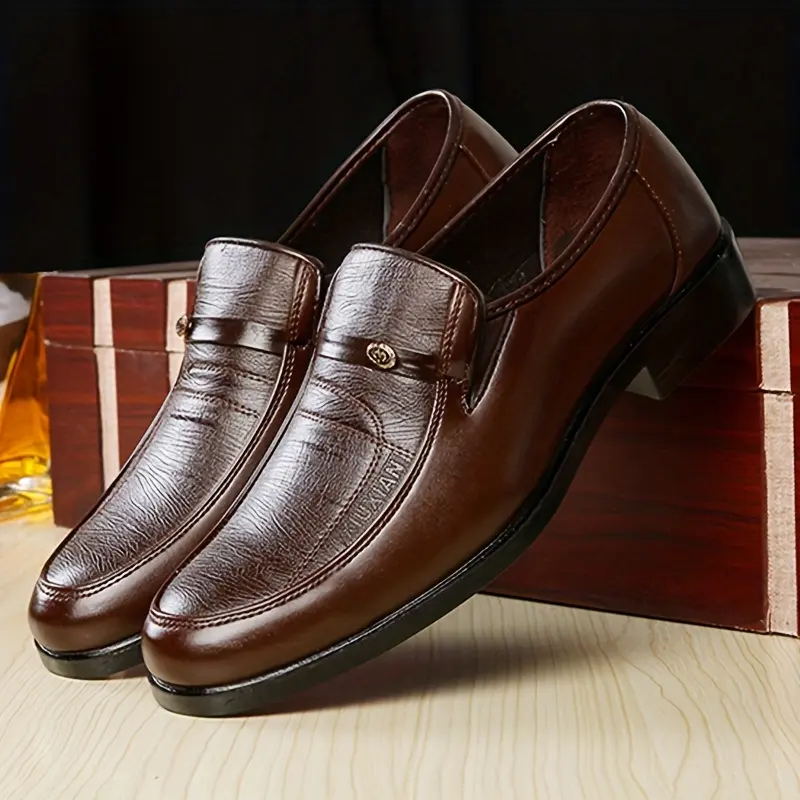Fashion Men Dress Shoes Slip on Business Style Classic Men Formal Shoes Solid Male Work Shoes for Men Designer 2