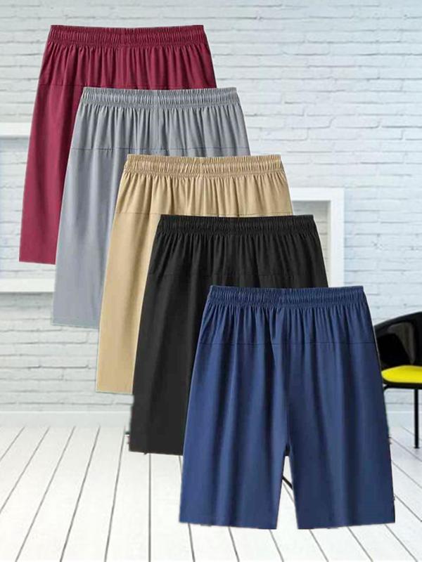 Men's  Zipper Pocket Shorts, Breathable Quick Drying Shorts, Casual Elastic Waist Shorts for Gym Workout Running Cycling Hiking Outdoor 3
