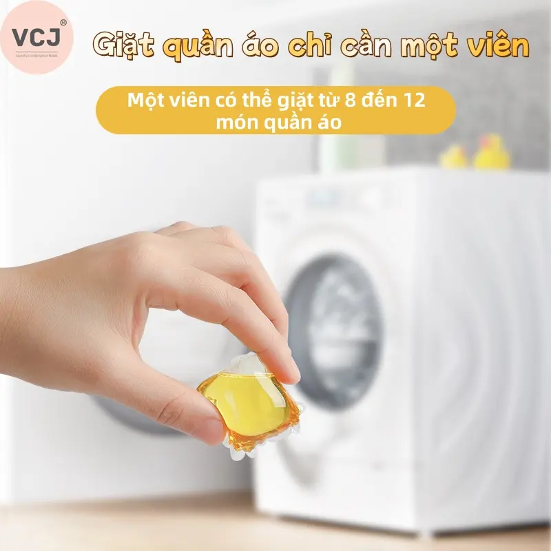 Đa Năng Viên Giặt Túi 10 Viên Giặt Lưu Hương Đậm Sâu Làm Mềm Vải 5 Trong 1 Và Không Gây Kích Ứng Da 4