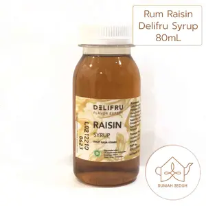 Delifru Rum Raisin Syrup 80mL - Sirup Rom - Sirup Roem Botol Minuman