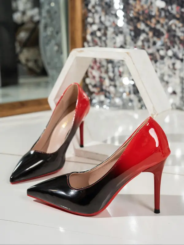 Fashionable Women's Colorblock Ombre Stiletto Heels, Elegant Pointed Toe High Heels for Party, Daily Clothing Decor for Women & Girls, Footwear 2