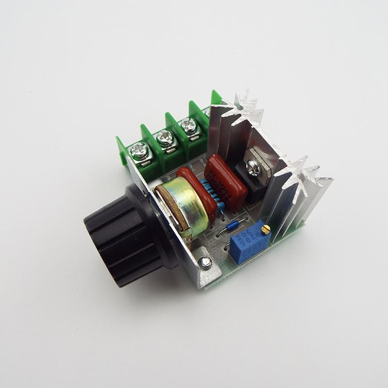 Product Introduction of AC 220V 2000W SCR Voltage Regulator Dimming Dimmers Motor Speed Controller Thermostat Electronic Voltage Regulator Module  2KSG 74