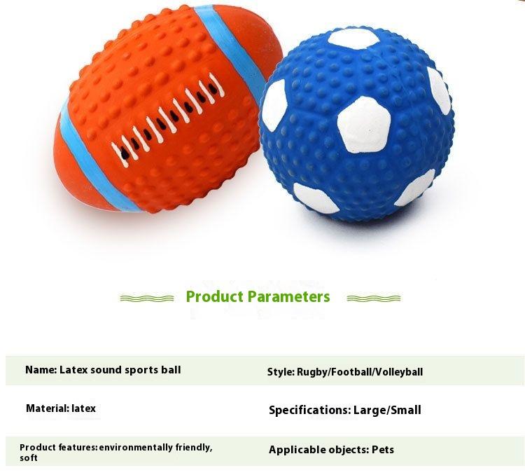 Product Introduction of [Pet Toy] Dogs and Cats Dog Toy Bite-Resistant Molar Sound-Making Latex Ball Toy Dog Training Artifact Big and Small Dogs Relieving Stuffy Vent 3