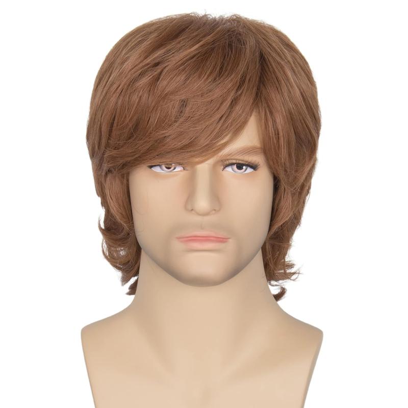 Mens short hair costume wig best sale