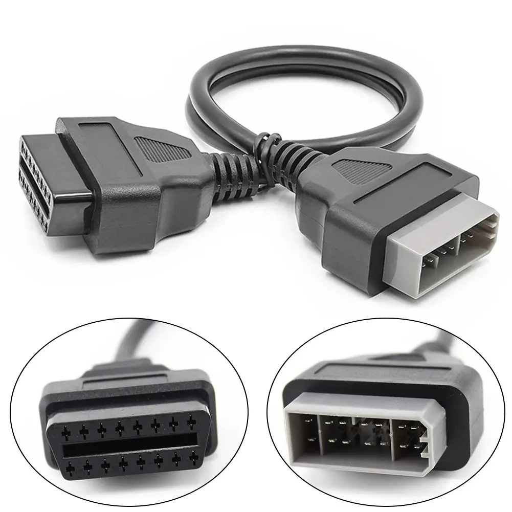 14Pin to 16PIN OBD1 OBD2 Cable for Nissan For ELM327 Scanner Extension Adapter