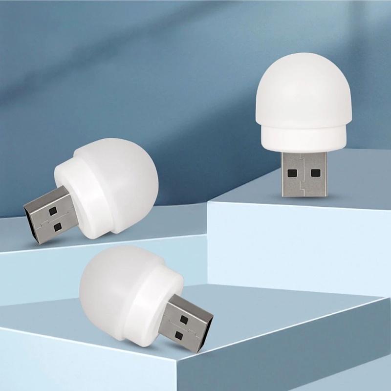 1Pc Multipurpose Round USB Plug Lamp Plastic Computer Mobile Power ...
