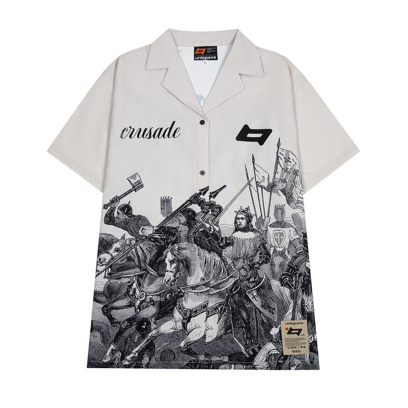 Áo sơ mi local brand By Unispace áo form rộng tay lỡ unisex nam nữ Crusade
