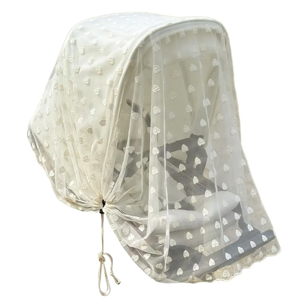 Breathable Baby Fly Netting for Prams, Soft & Breathable Portable Fly Guard Case Sleeve with Tied Band for Cribs