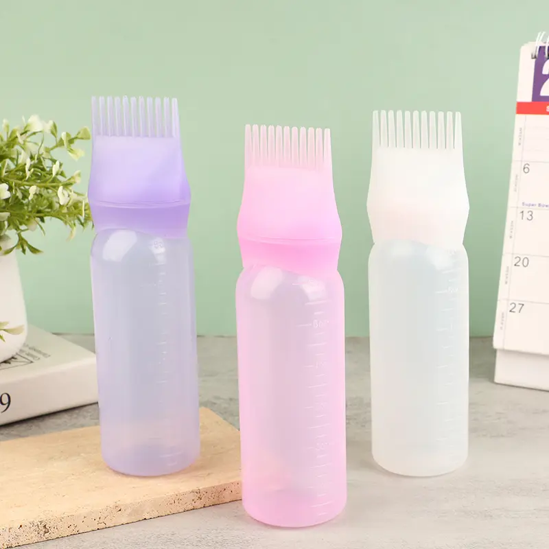 Chai Dụng Cụ Áp Dụng Dầu Dưỡng Tóc Bằng Nhựa, 120ml, Chai Dụng Cụ Làm Tóc, Chai Dầu Gội Làm Tóc, Có Thể Nạp Lại, Dụng Cụ Tạo Kiểu Tóc Nhuộm Tóc, 1 Cái,  Nữ