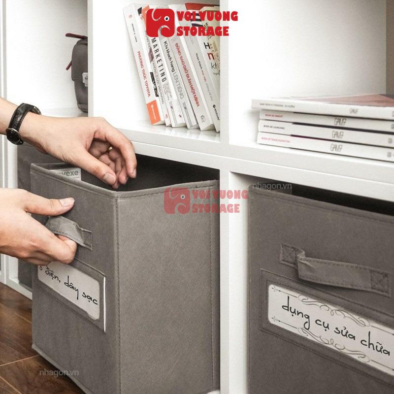 Hộp vải đựng đồ xuất Mỹ ROYE VOI VUÔNG 8