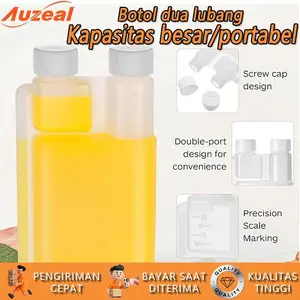 Botol Takar Oli Motor 1 Tak 500ml Twin Neck - Akurat untuk Campuran Oli