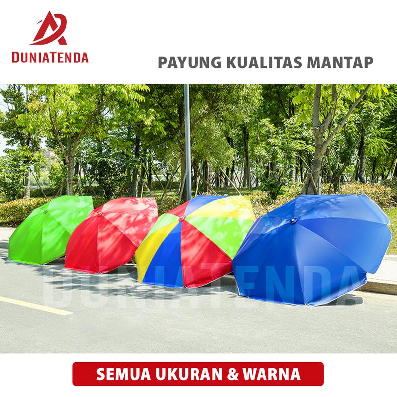DT Payung Tenda Payung Jualan Payung Jumbo 260 cm Rangka Double Kain 2 Lapis Anti UV Anti Angin Payung Pantai Bazar 7