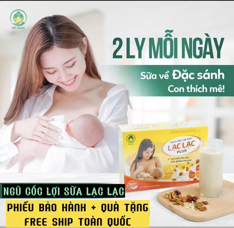 NGŨ CỐC LỢI SỮA LẠC LẠC - THỰC PHẨM BỔ SUNG SỨC KHỎE CHO MẸ SAU SINH (  TẶNG QUÀ) Vitamin 2