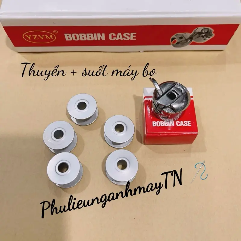 Combo 1 ổ thuyền và 5 con suốt nhôm máy BỌ công nghiệp 0