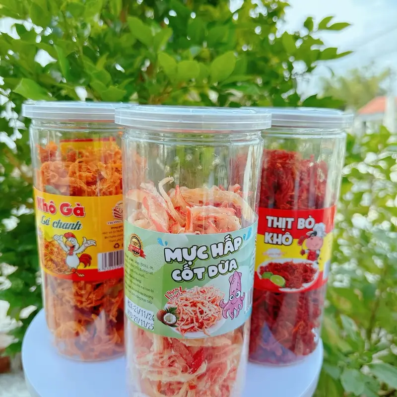 Combo 3 món ( Khô gà , khô bò , mực hấp cốt dừa ) Ăn Vặt 1