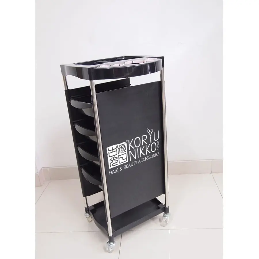 Koryu Nikko Troli Dorong Salon (Hair Dressing Trolley) - Hitam