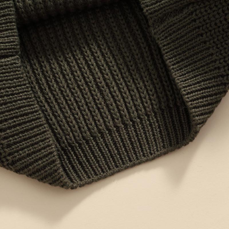 Product Introduction of Baby Solid Color O-neck Sweater Loose Fit Long Sleeve Knitted Pullover for Autumn Winter Casual Clothes 47