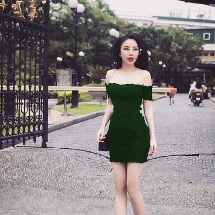 Đầm Body Ôm Rớt Vai Thời Trang Siêu Quyến Rũ 2