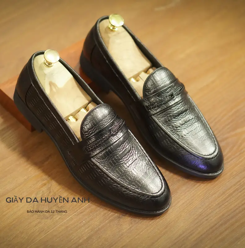 Giầy nam da bò vân sần bắp I Mã GHA006I Bảo hành 12 tháng I Mũi Tròn I Đế cao su I Shoes GiàY 0