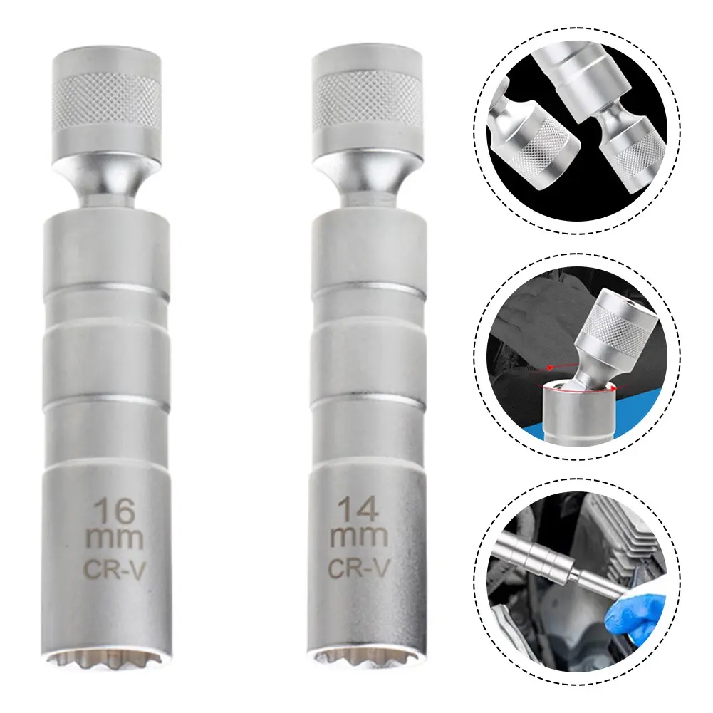 2 Pack Wrench 14mm 16mm Magnetic Flexible Removal Tool Belt for Car Repair