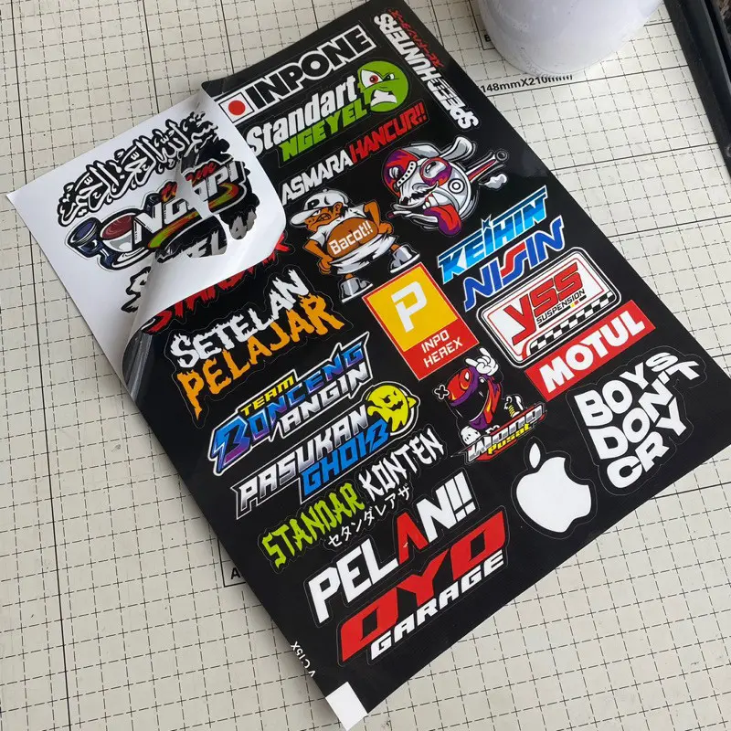 Stiker Racing Kata Kata Viral Spongsor Di Potong Pola Vinly