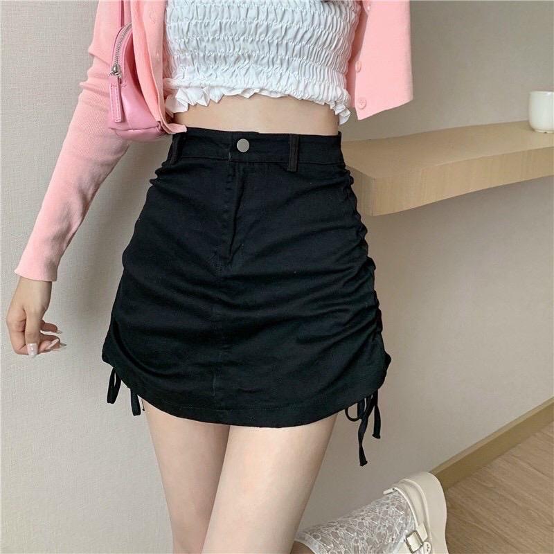 Chân váy kaki bigsize rút dây 2 bên tạo kiểu dáng chữ A  mã CVKK