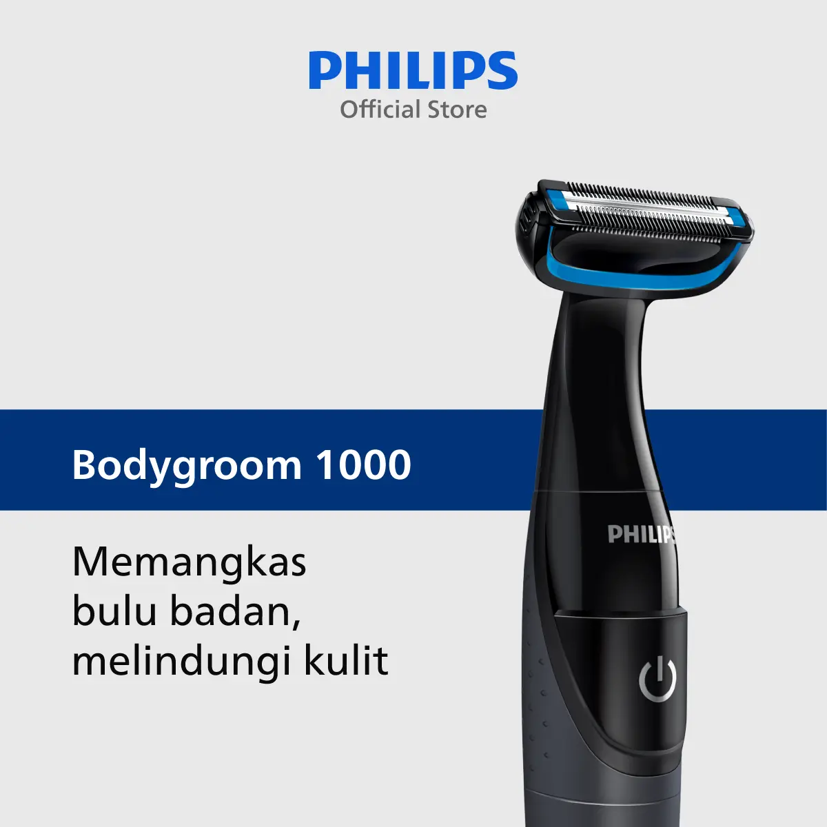 Philips | Body Groomer 1000 | Alat Cukur Trimmer Electric Bulu Badan Pria | Pangkas Bulu Badan Melindungi Kulit | BG1024/16