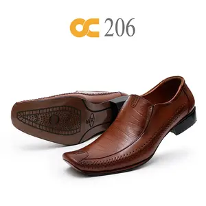 Sepatu Kantor Pria Kulit Asli Odon Cibaduyut OC 206 Pantofel Casual Hitam Coklat Putih New Kekinian Karet Anti Slip
