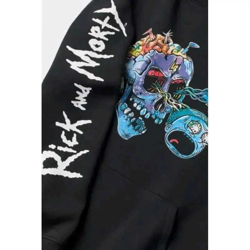 Ricki And Morty Black Hoodie - HM {Free Paperbag} Tebal Pria 1